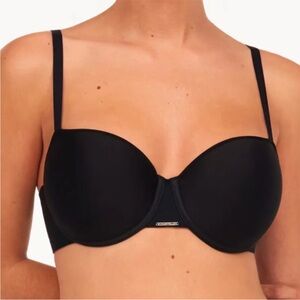 CHANTELLE black underwire Bare Essential Custom Fit T-shirt Bra 32C C15N60 bra